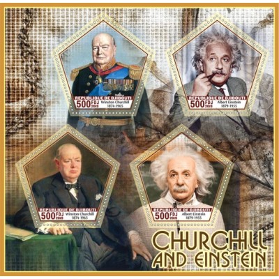 Великие люди Черчилль и Эйнштейн